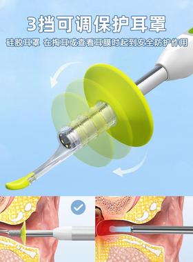 款AKSAKS400400可掏勺4新.3视寸带屏耳镜100W像素耳便携式可视洁