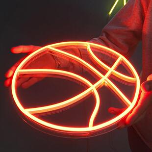 led用亚克氛力PHP板霓虹灯球标识运动品造型蓝灯俱乐部气装饰灯