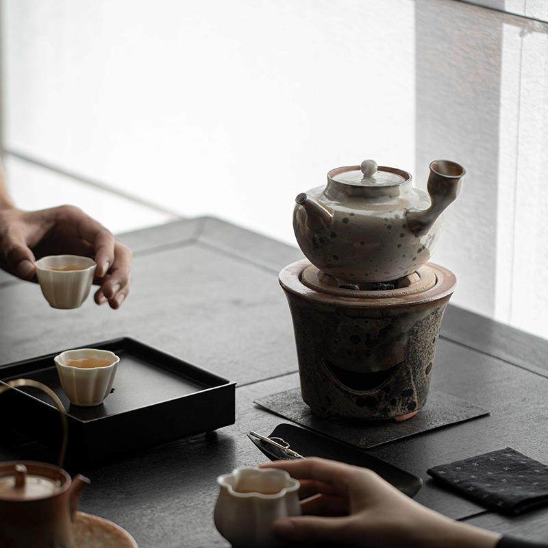 宜室茶话围炉茶煮炭炉烧煮茶炉柴复smcs-tl古可动取暖碳移炉炉子