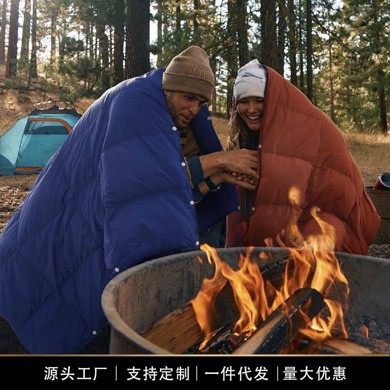A类95白鹅绒披肩毯绒小露子午羽睡盖毯XISHE-羽户外营毯被子便携