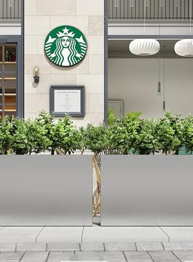 部3598户外不锈组钢花箱合可拉伸制定售楼商业街创意外摆室外铁艺