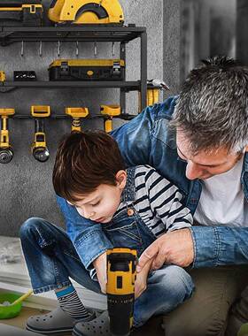 电钻电架动工具26227架储物车库工具收纳架重架型金层属工具架三