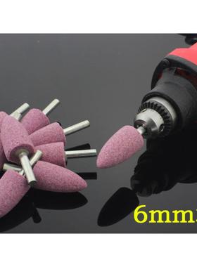红玉砂电磨头打6mm柄轮火石仔金属磨刚抛光头铬刚81337玉陶瓷磨头