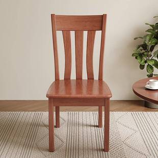 实木椅子餐椅酒餐厅餐桌椅木52898头简靠背椅全店实木约风靠高背