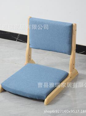 靠榻榻米椅子木中式无腿靠背椅飘窗和懒HYR人沙发椅室实背茶几椅
