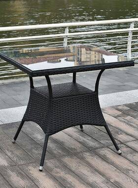 户室阳台桌椅组合网红藤编藤椅三件简约外休闲花园桌椅92372庭内