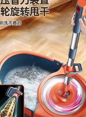 QRF把2025新款拖家用一动拖净拧水旋转免手洗双驱自甩干自拖把桶
