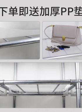 衣柜简易组布衣柜钢管加厚加粗架钢55416衣服收纳柜拉链子小卧室