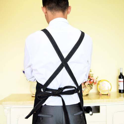 定制油制仔蜡干腊帆布牛复古文艺范儿工作围裙实厚LXZ大码定logo