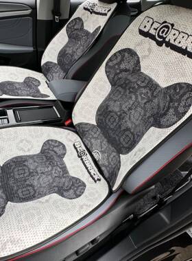 汽车坐女神尚可爱四季通用款红个时性潮流透YJR气简垫约网座垫七