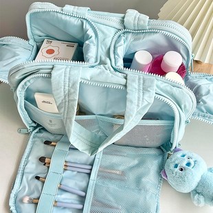 2025年新款收纳化妆包分区收纳大容量女外出旅行便携式手提高颜值