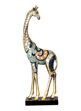 长颈鹿摆件创意别墅新房客厅电视柜玄关家居饰品礼物现代轻奢摆设