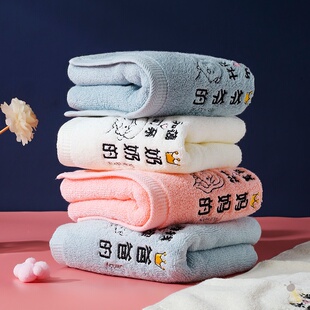 纯棉洗脸亲子毛巾家庭套装一家四口区分标签柔软吸水不掉毛25x50