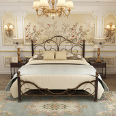 鑫礼豪铁艺床双人床欧式 复古公主环保单人床1.8米1.5米加厚加固