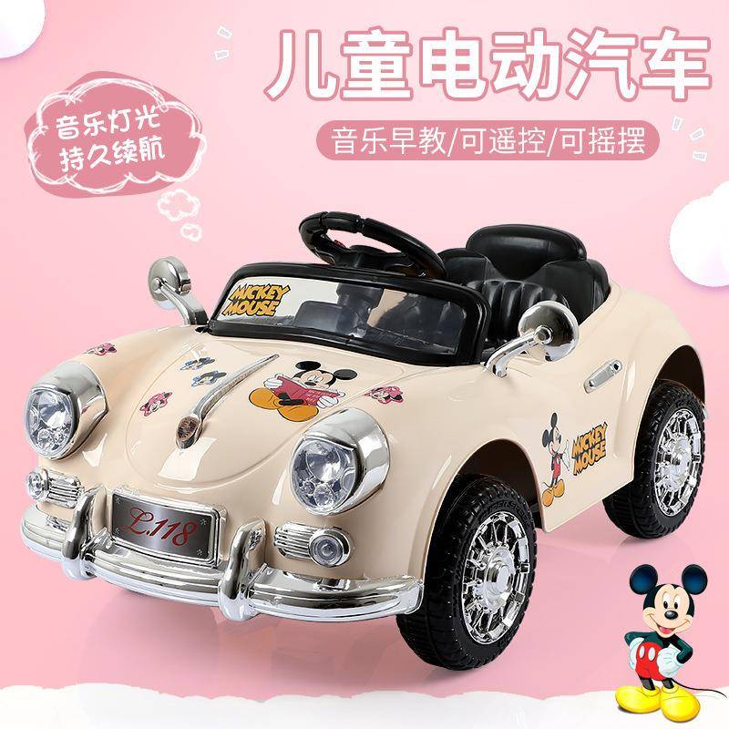 儿童电动车四轮四驱可遥控汽车1-3-6岁可坐人宝宝早教充电玩具车