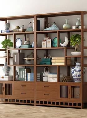 茶茶室茶柜办公室30927茶架物架茶叶架展示柜非实木博子古置架具
