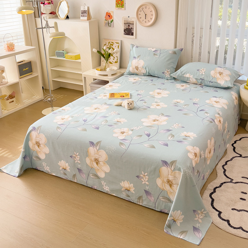 全棉花卉床单单件100纯棉被单加厚学生宿舍单人床垫单儿童秋冬款,床上用品,床单,淘宝优惠券,粉丝福利购,淘宝优惠卷