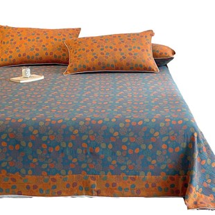 高档A类纯棉双层纱床单单件百分百全棉褥单被单三件套长绒棉加厚