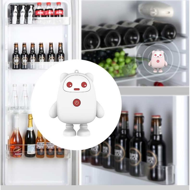 萌宠卡通空气净化器冰箱臭氧发生除味消毒器usb充电冰箱除味器