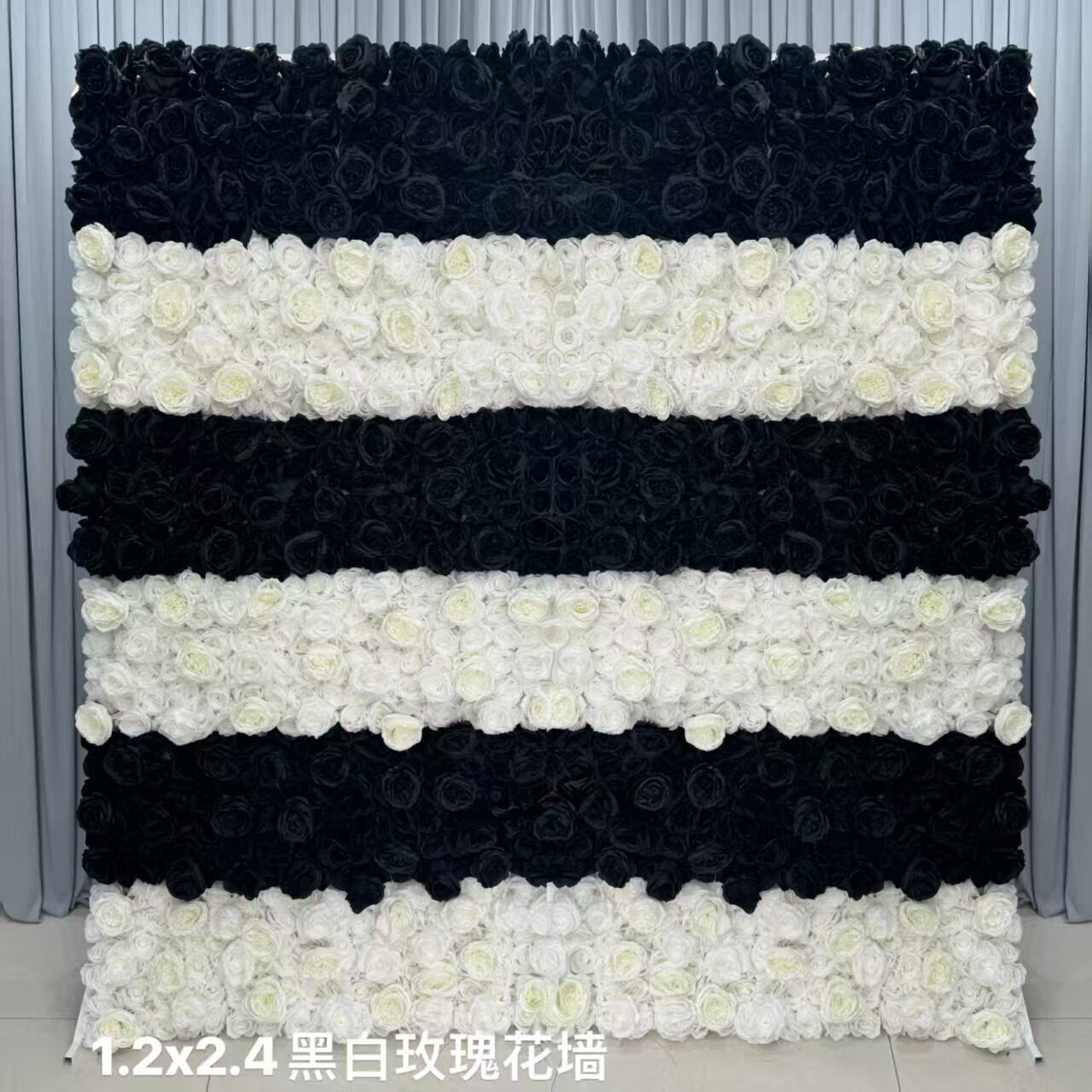 白绿婚礼仿真花墙背景墙玫瑰花墙假花墙面装饰排花室内布景装饰