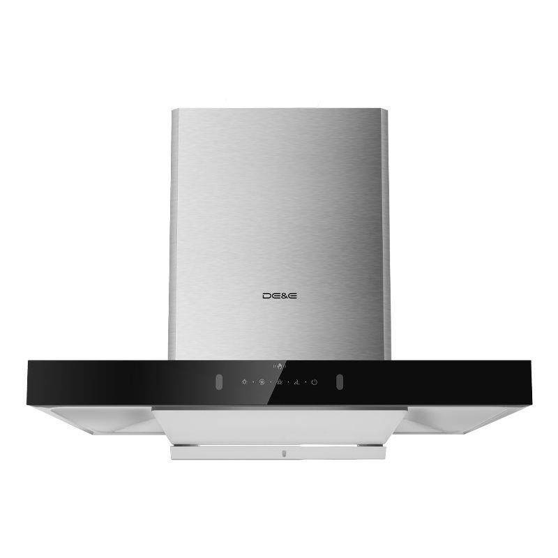 德意抽油烟机家用厨房23M³大吸力挥手自动清洗欧式顶吸烟机825B