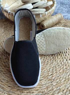 纯手工布鞋男女层布底脚防臭耐汉磨麻绳纳底司GLI机鞋一蹬懒纯千