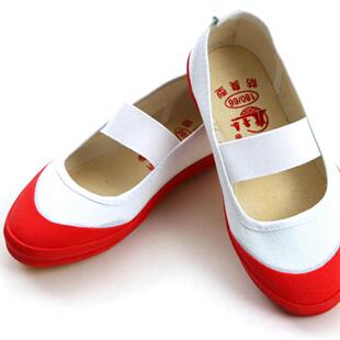 山东鲁泰舞蹈鞋广场VTS舞鞋软男女童儿园跑幼步底指定白白鞋单位