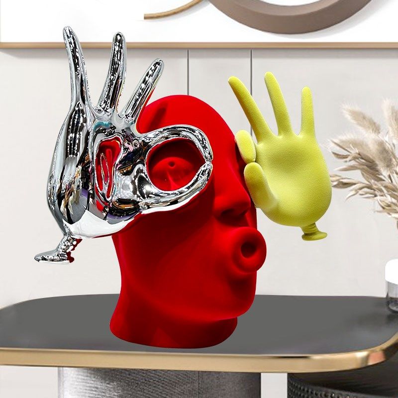 植绒摆件高级感小众创意客厅书房电视柜轻奢抽象艺术雕塑软装饰品,家居饰品,装饰摆件,淘宝优惠券,粉丝福利购,淘宝优惠卷