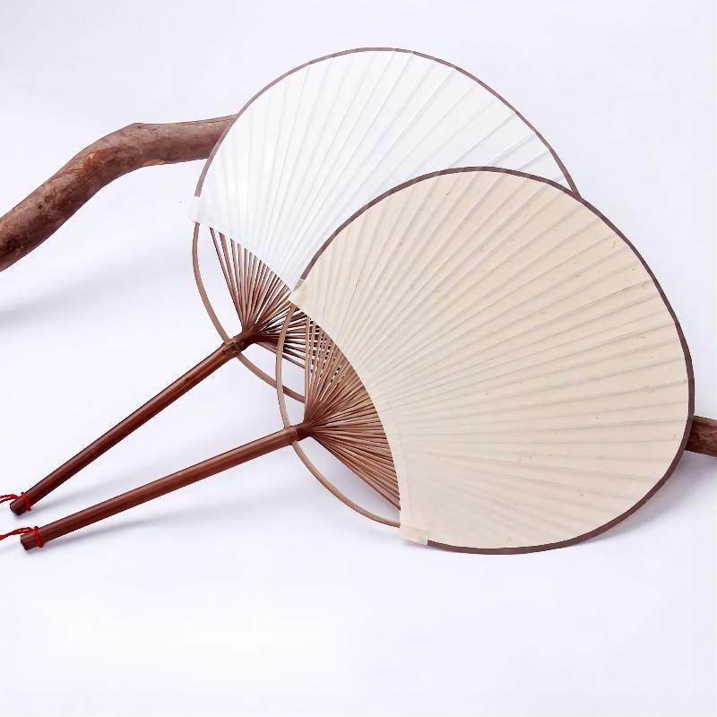 古风日式团扇宣纸空白蒲扇diy手绘宣纸国画水彩画扇子圆扇芭蕉扇,居家日用,扇子,淘宝优惠券,粉丝福利购,淘宝优惠卷