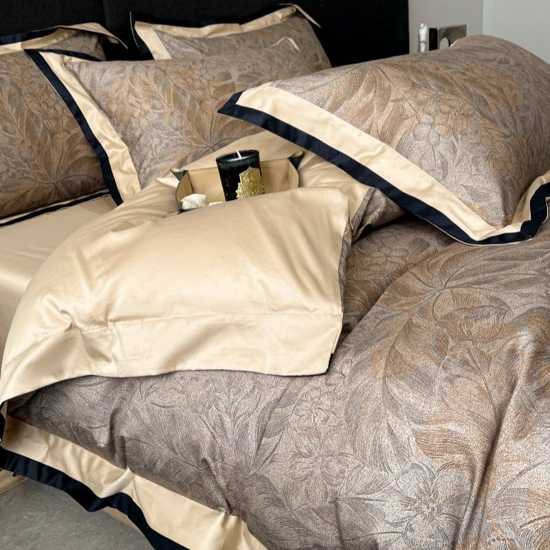 高端轻奢风160支纯棉四件套全棉被套床单床笠裸睡高级感床上用品4,床上用品,床品套件/四件套/多件套,淘宝优惠券,粉丝福利购,淘宝优惠卷