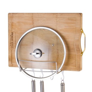 锅架锅盖架免打孔厨房壁挂式不锈钢竖放挂锅具收纳架放锅置物架子