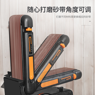 砂带机砂纸打磨机工业级抛光机砂盘砂轮电动磨光机小型台式磨刀机