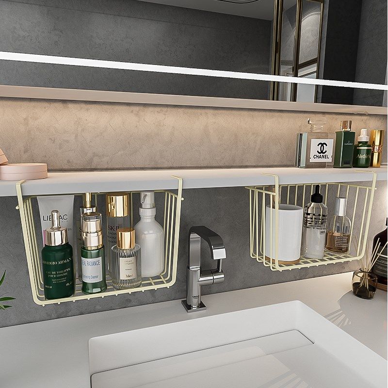 卫生间镜柜下收纳盒浴室洗漱台美妆蛋化妆品置物架悬挂储物盒神器,收纳整理,镜柜收纳盒,淘宝优惠券,粉丝福利购,淘宝优惠卷