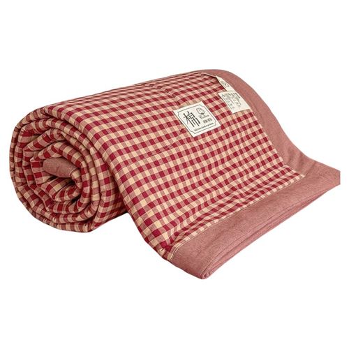 2025新款简约里外全棉空调被纯棉新疆棉花色织水洗棉夏被夏凉被