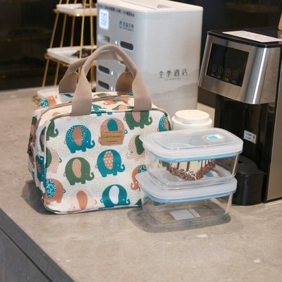 上班族食品保温袋手提加厚铝箔便当包长效保温袋可爱便携外带立体