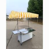 新款 商用带遮阳顶遮棚985摆地雨多功能金属承重带轮推摊拉商场摆