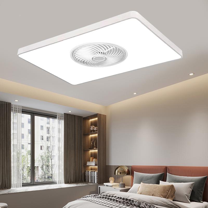 扇简灯客厅灯风调光餐101厅电风风扇吊灯约现代带扇一体直销