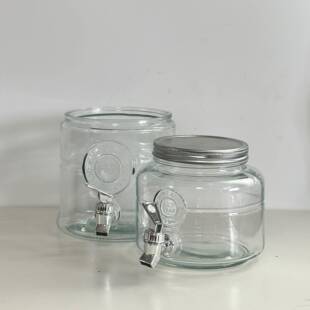 玻璃可乐罐玻璃酿罐层玻璃桶带龙头罐547饮酒料双瓶创意玻璃玻璃