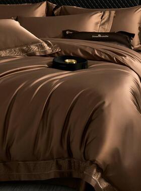 10床0支超细旦天丝套LSEM-030棉刺绣四件赛意大利镂空花边被套单