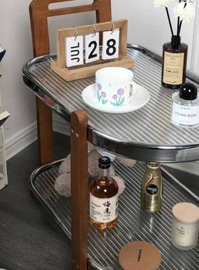 几移动茶几桌家用实木中客古小推QLZ车边厅玻璃日式置物架小床头