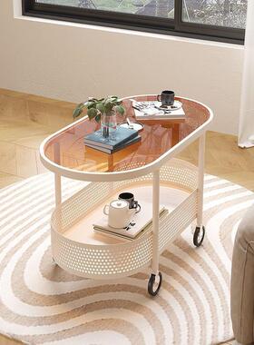 UIN可移动沙发几轻子奢玻璃茶几现代型小桌床头侧边边柜小户小边