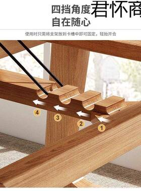 炕几家用木飘窗日式榻榻米炕桌可NOG折叠脑桌卧室茶桌电实床上桌