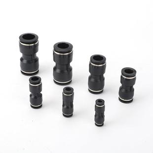 插径731PU接头系列盖气管快速黑接头气动直通快变快接头转换