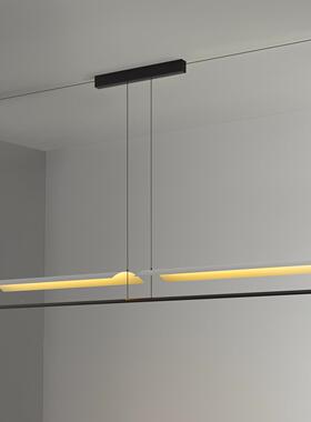 现代艺术餐吧台新中式书房简SZ-22729办公极室茶室设计一字型长厅