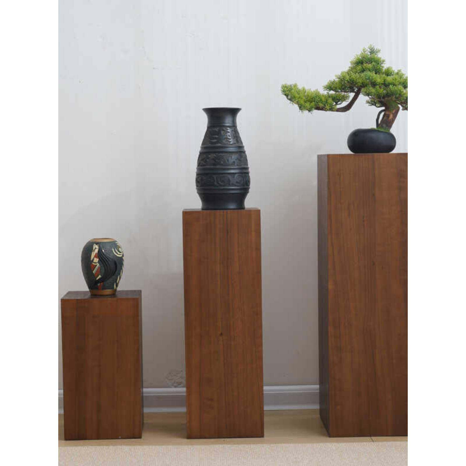 A8L中实式复古风木墩子摆件座民宿酒店方ZML底形桩木展示台花架装