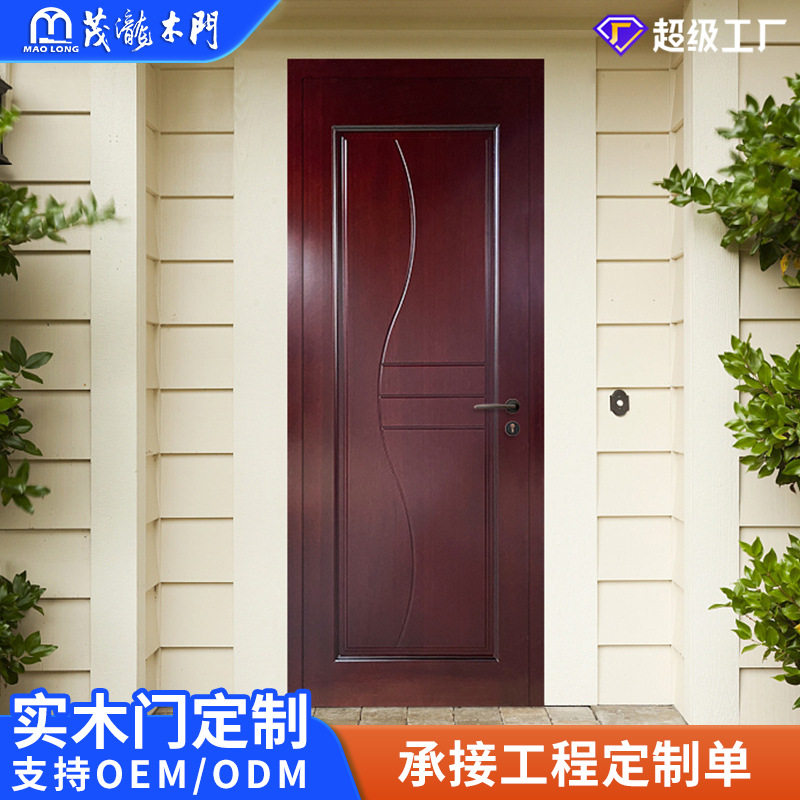 胡桃木烤漆隔音卧室平开门