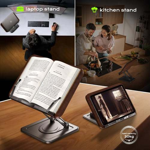 架读阅读书架可降看书支架旋转桌上阅读儿童书架夹书器升电脑RS01