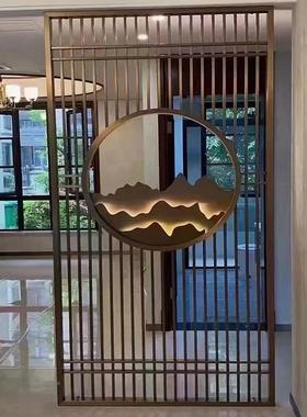 不锈钢店式镂22997空屏风酒装饰不锈屏风入户玄关不中锈钢装钢饰
