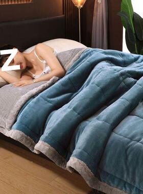 高档三层毛毯绒加厚冬季法盖厂家直供毯兰毯子珊毯瑚绒毛毯被子保