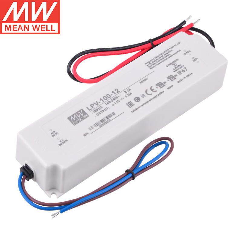 明纬（MEANWELL）开关电源12V 8.5A 100W驱动LED照明 LPV-100-12